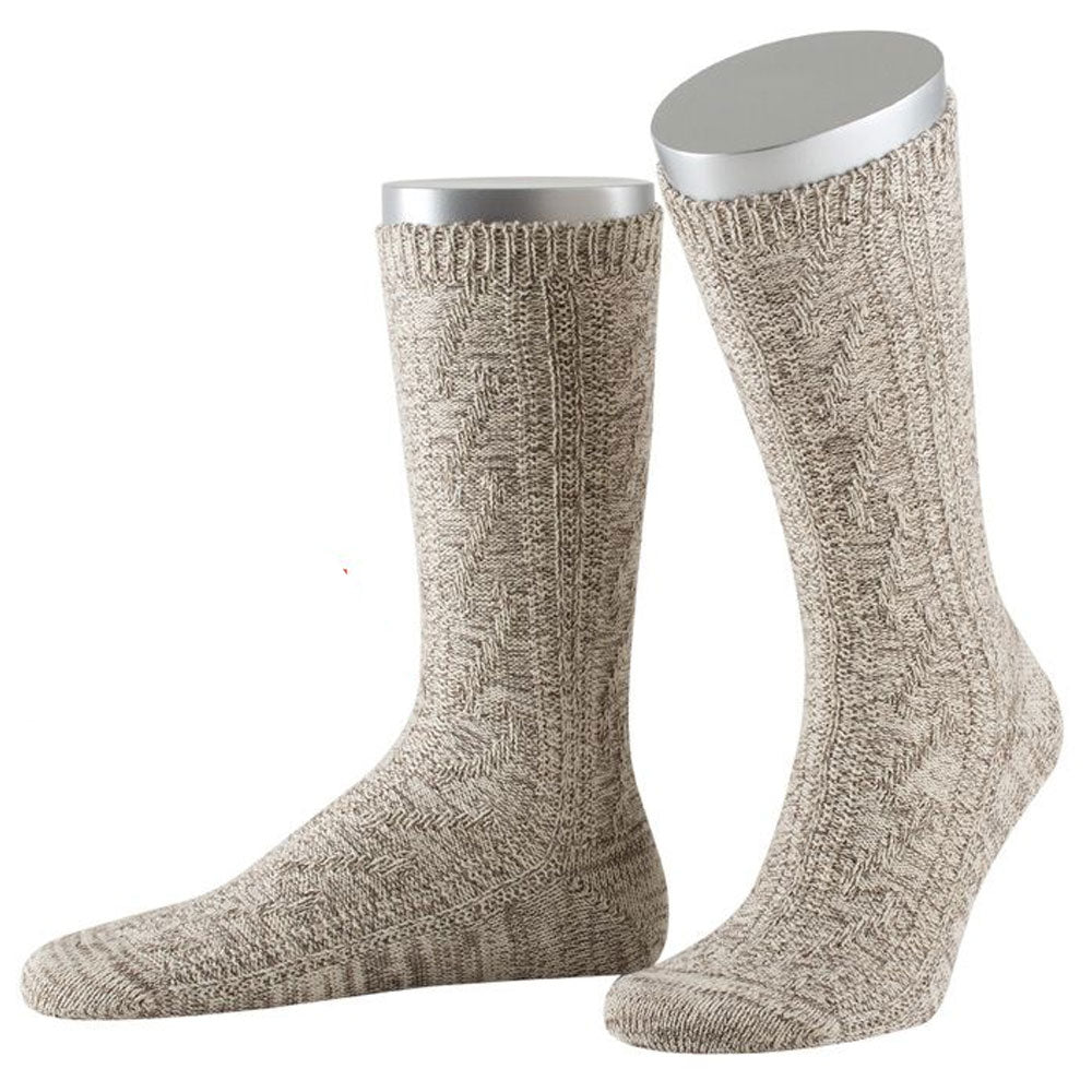 Trachtensocken Kurz Schoppersocken Beige Braun