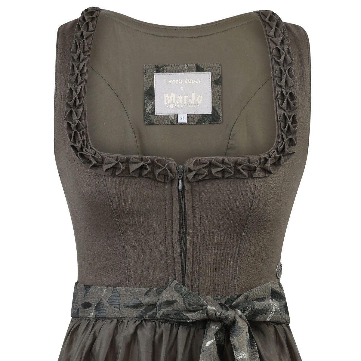 MarJo Dirndl Olive Aura Froschgoscherl 70 cm Kollektion Teresa Bauer 2026