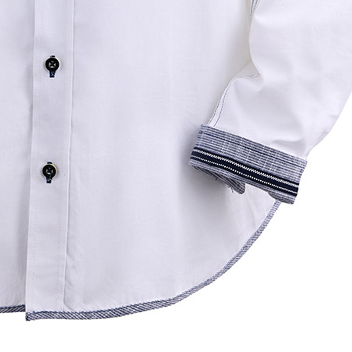 Trachtenhemd Weiss Blau Stehkragen - Datschi Trachten