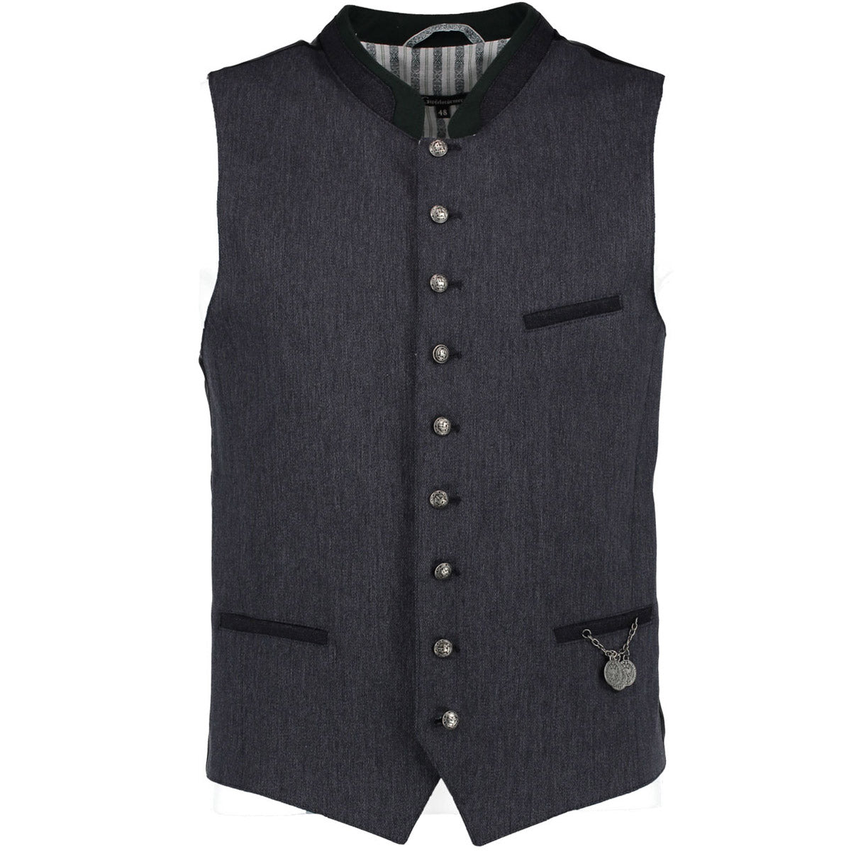 Gipfelstürmer Trachtenweste Alfons mit Charivari Gipfelstürmer Trachtenweste Alfons mit Charivari