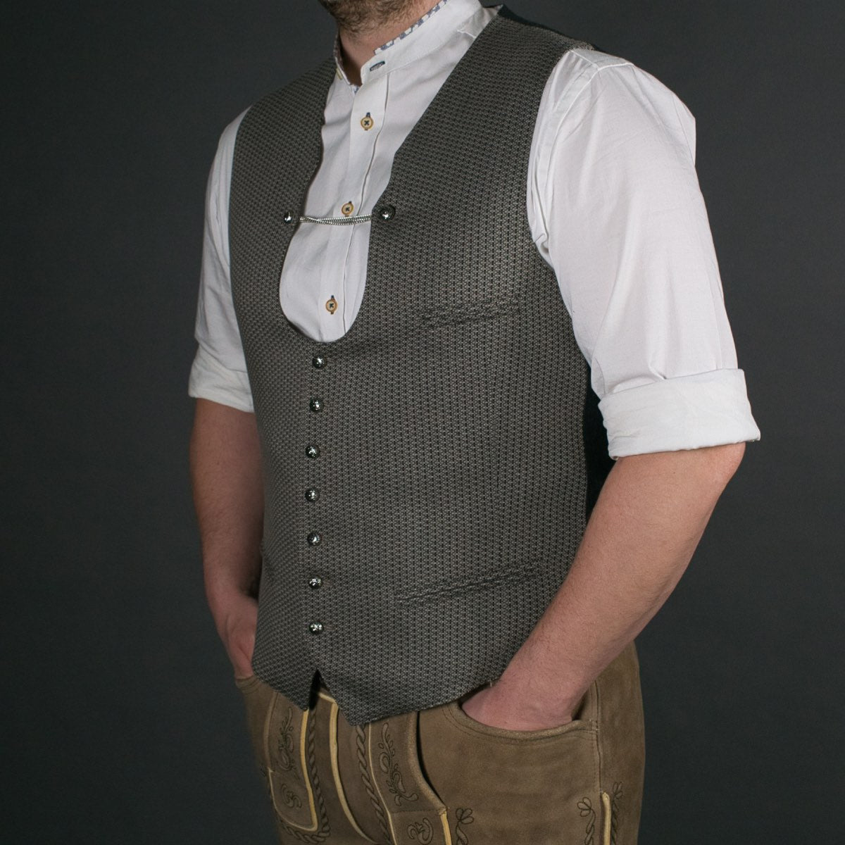 Hammerschmid Trachtenweste Carl Beige Ketterlweste - Datschi Trachten