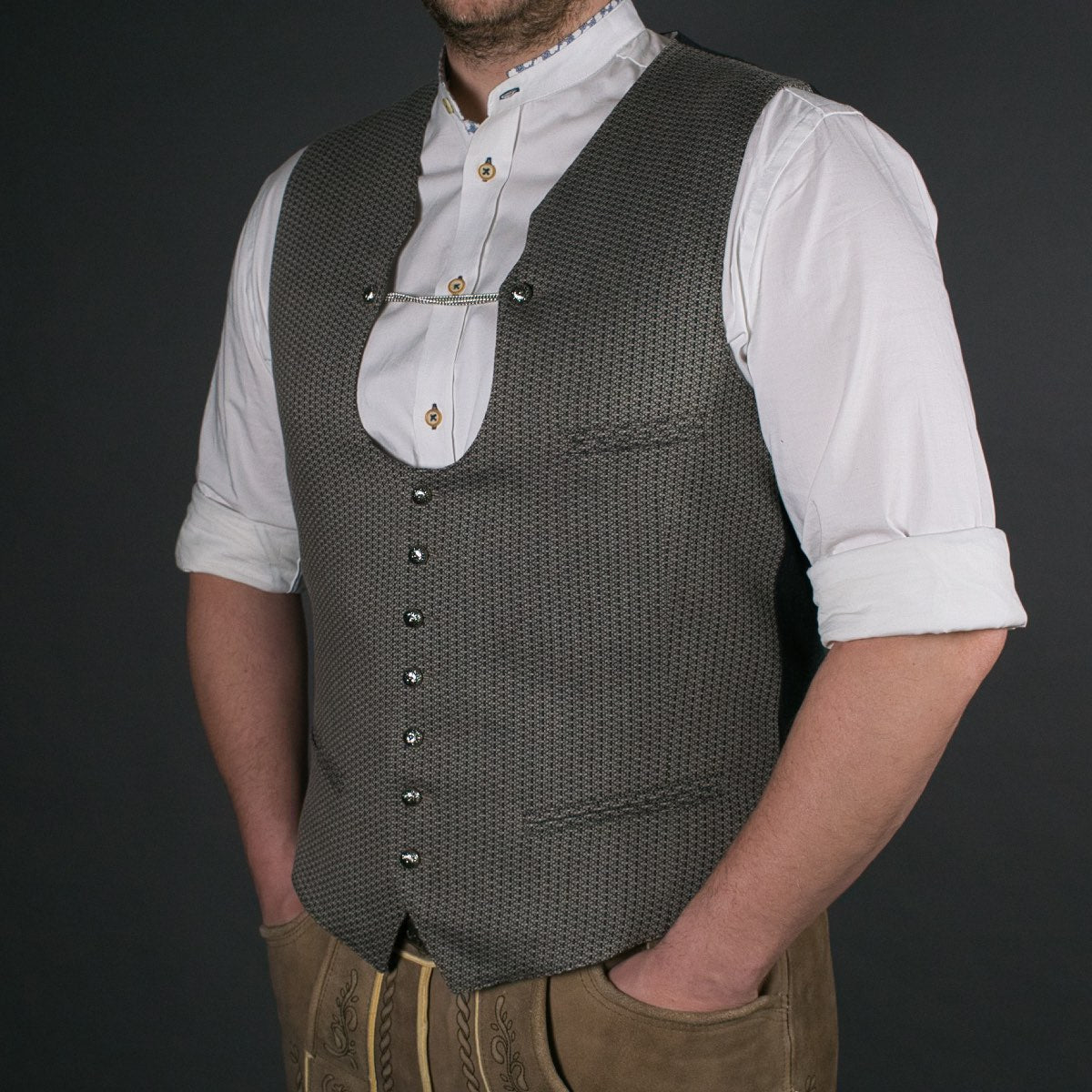 Hammerschmid Trachtenweste Carl Beige Ketterlweste - Datschi Trachten