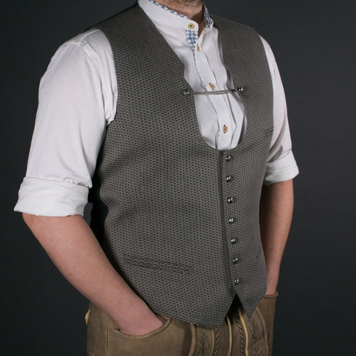 Hammerschmid Trachtenweste Carl Beige Ketterlweste - Datschi Trachten