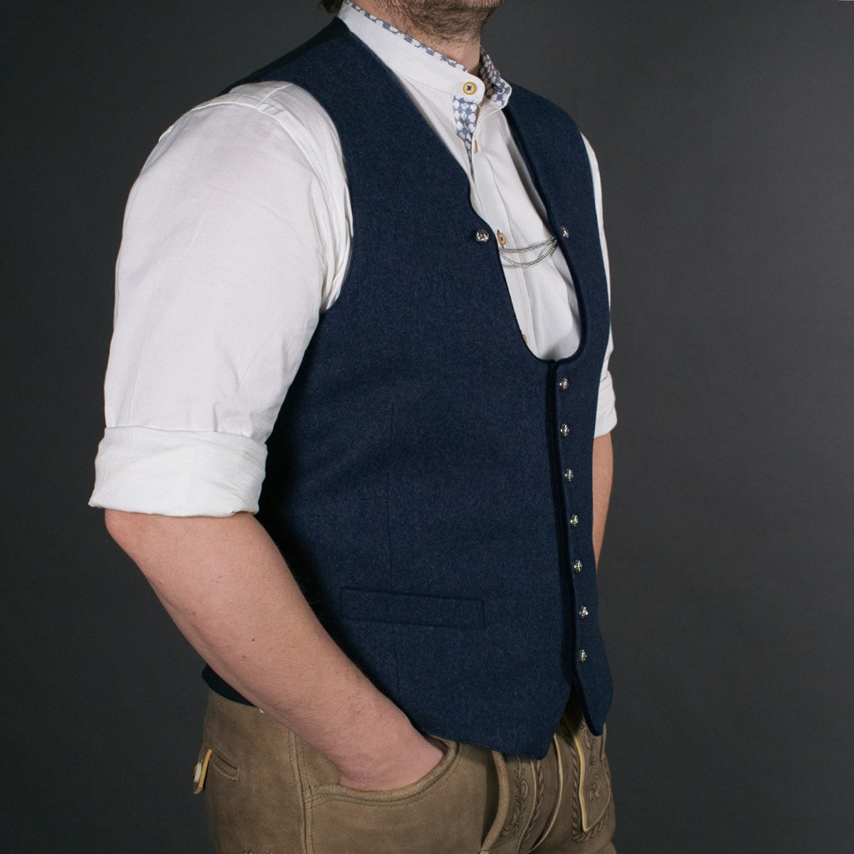 Hammerschmid Trachtenweste Vinzenz Blau Ketterlweste - Datschi Trachten
