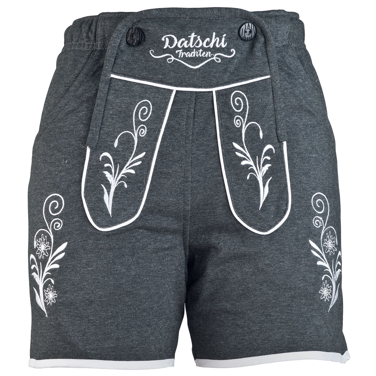 Damen Lederhosen Jogginghose Kurz Dunkelgrau - Datschi Trachten