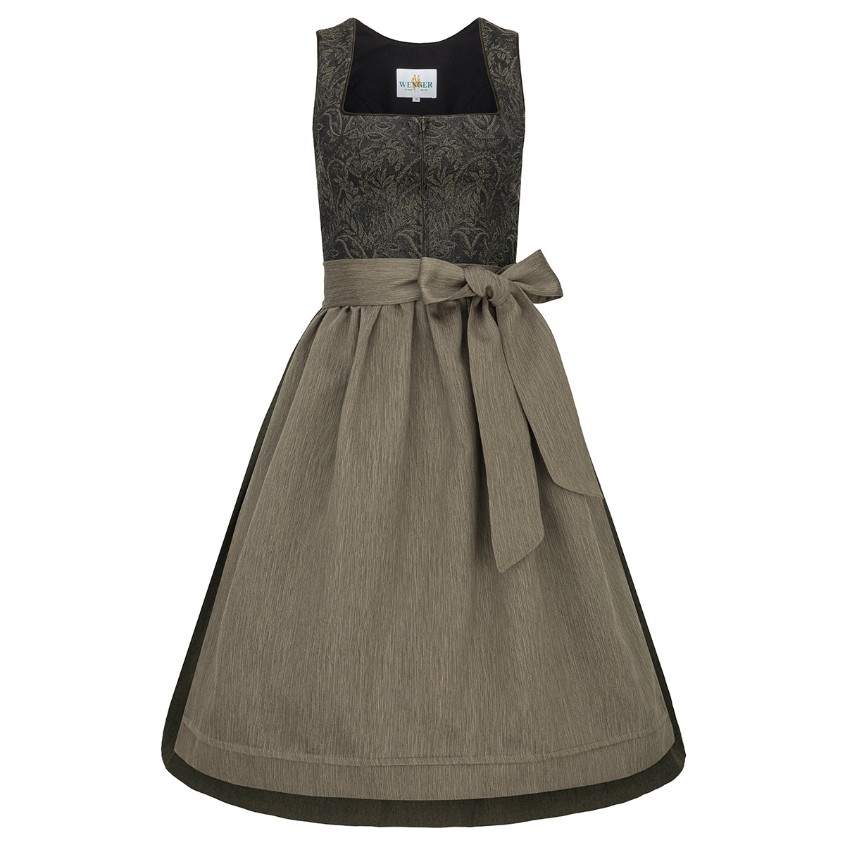 Wenger Dirndl Ella Oliv Blumen Mieder 70cm