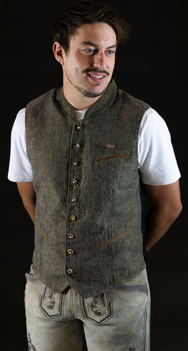 Datschi Trachten Trachtenweste Herren Braun Alois - Datschi Trachten