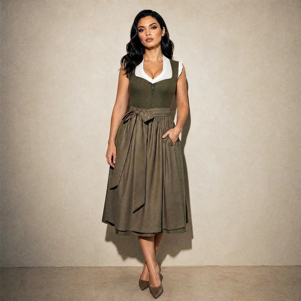 Elli & Juliette Dirndl Grün💚Naturverbundene Eleganz in moderner Tracht