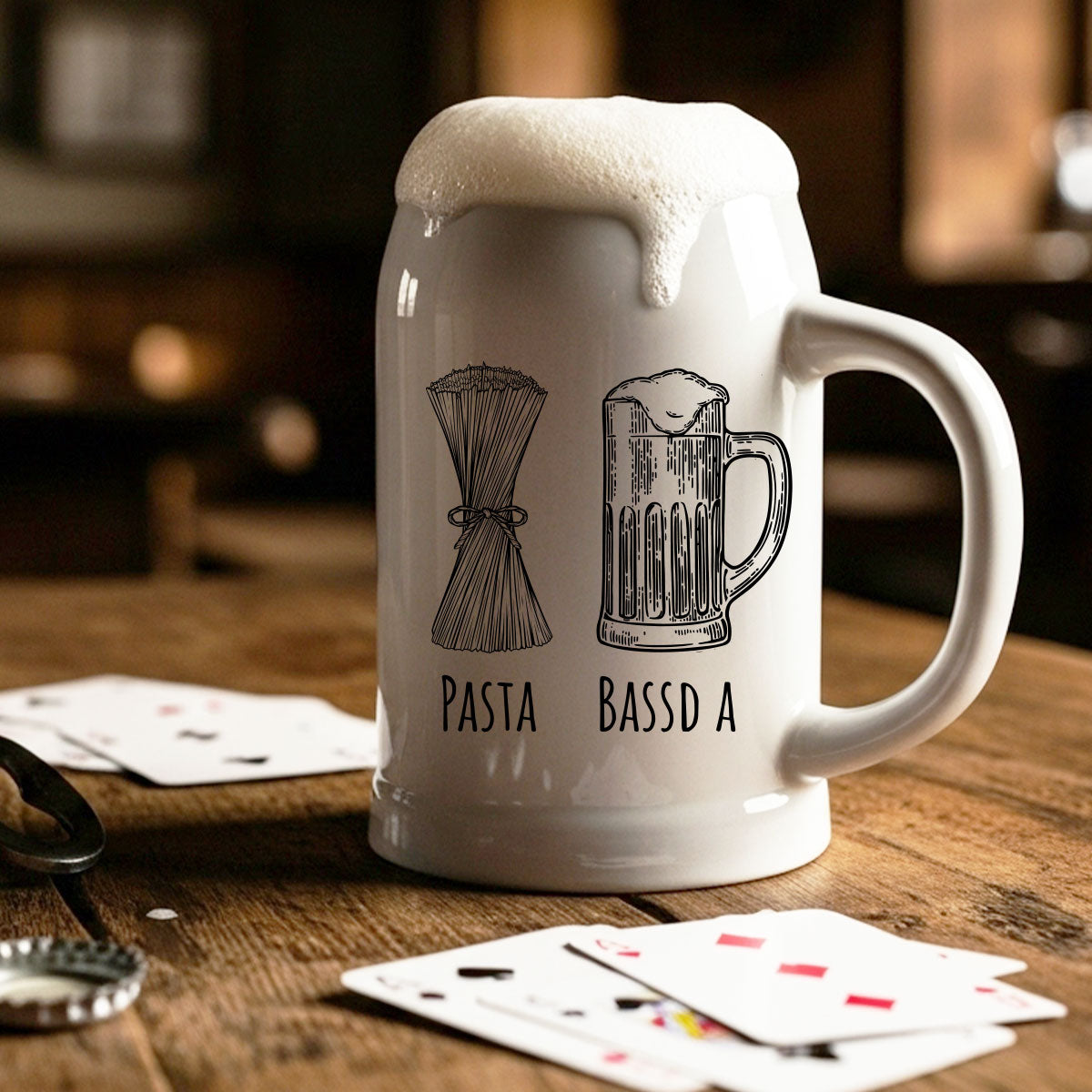 Pasta - Bassd A Bier- Bierkrug 0,5L