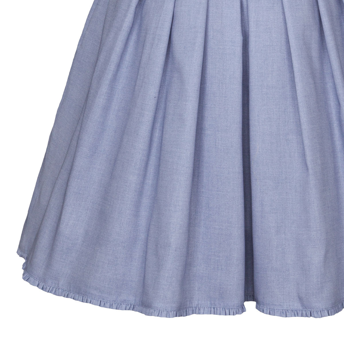 Alpenfee Dirndl Lara Hellblau 60cm Hochgeschlossen Blumenmuster
