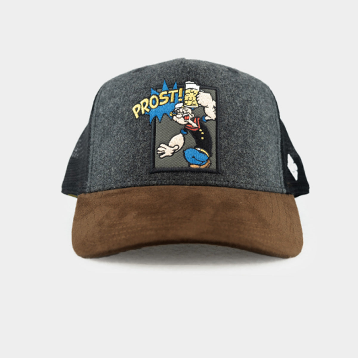Bavarian Caps Popeye Dunkelgrau Curved : One Size