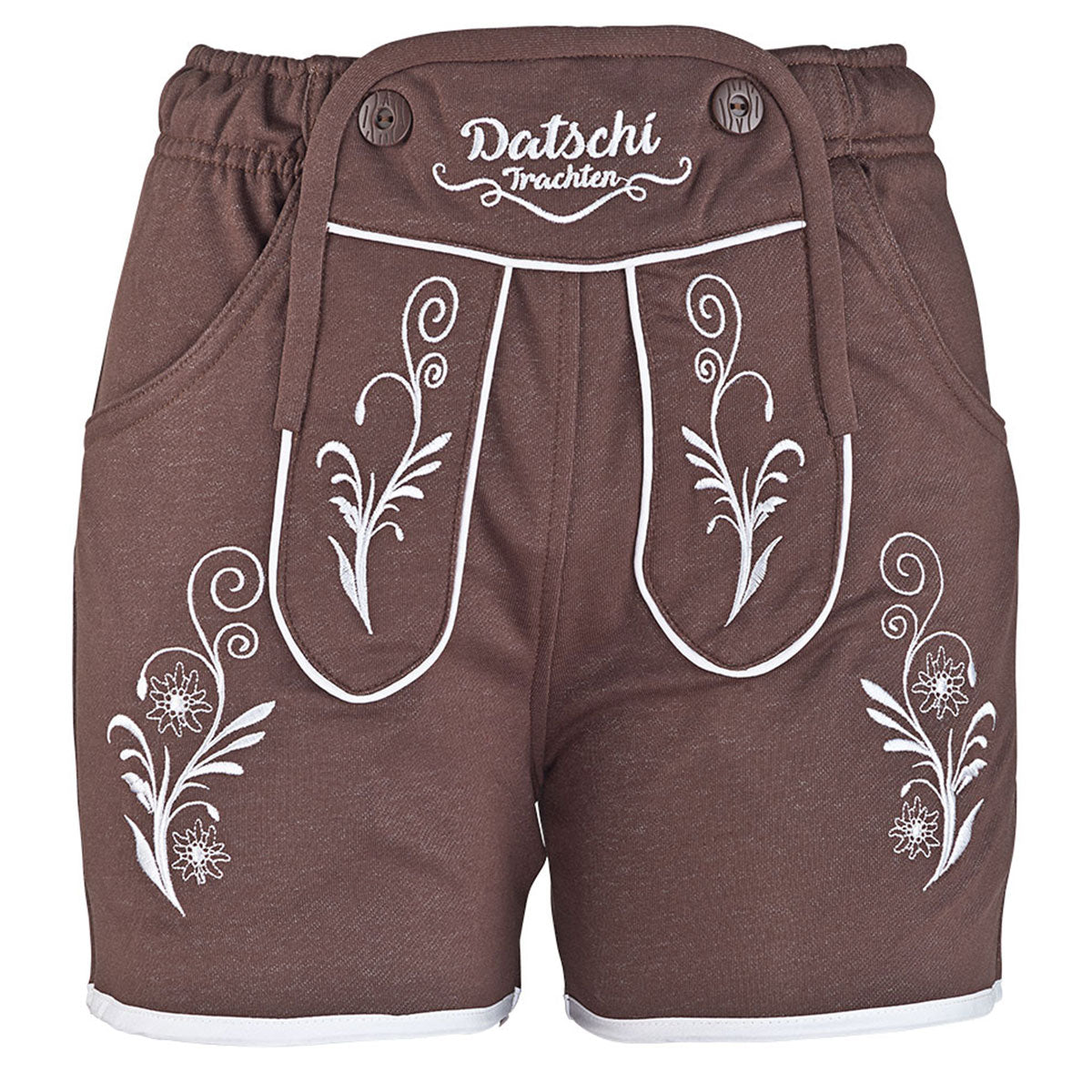 Damen Lederhosen Jogginghose Kurz Braun - Datschi Trachten