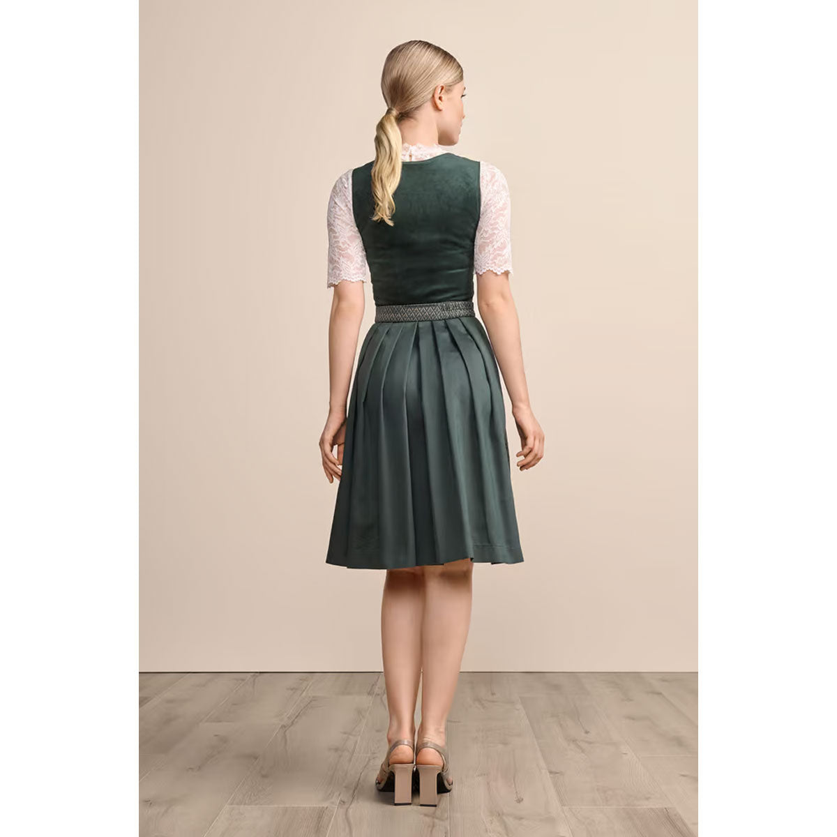 Krüger Dirndl Alisha Grün Samtdirndl 60cm