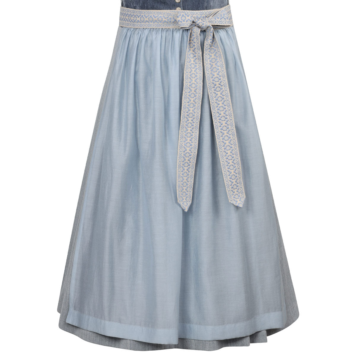 MarJo Dirndl Leopoldsdorf Vintage Himmelblau 70 cm - Datschi Trachten
