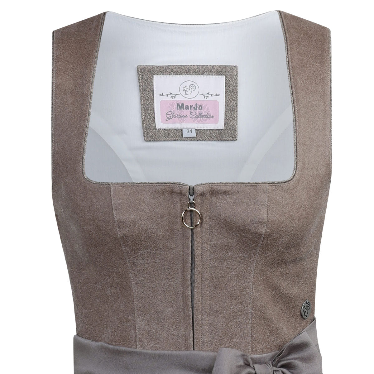 MarJo Dirndl Petershausen Affogato Lederoptik-Mider 70 cm - Datschi Trachten