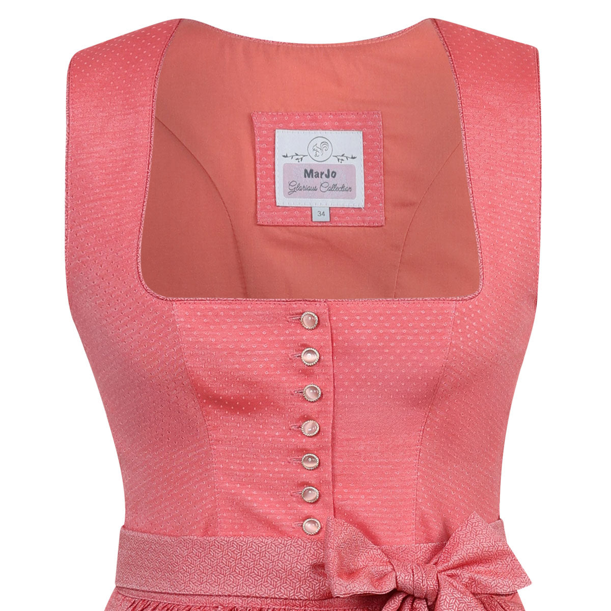 MarJo Dirndl Wackersberg Koralle 70 cm - Datschi Trachten