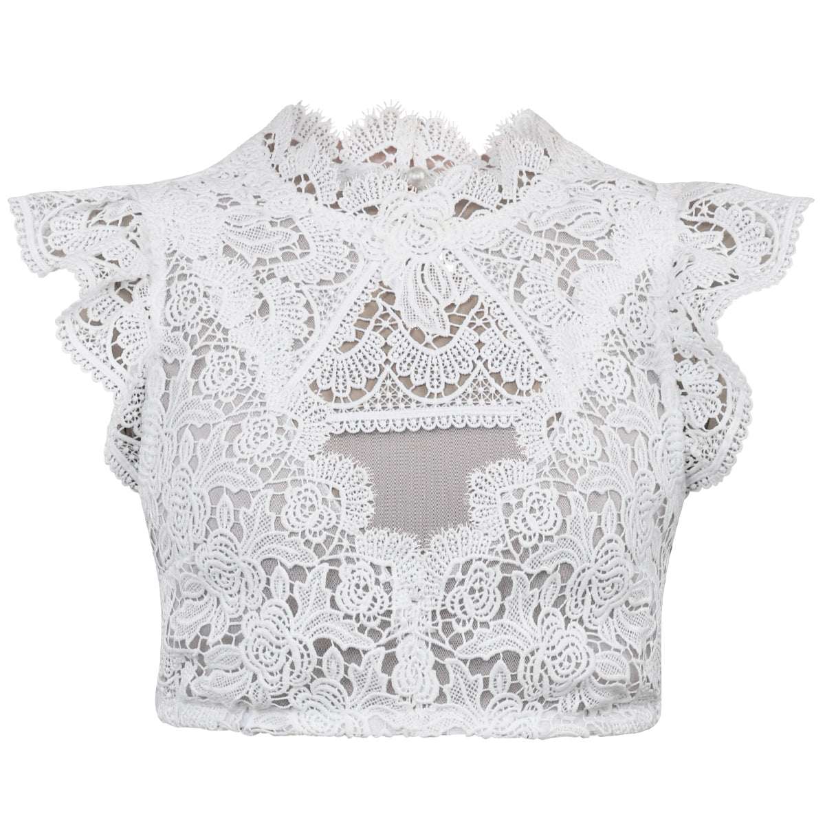 Madame Marie Dirndlbluse Elianthe Off White Flügelarm