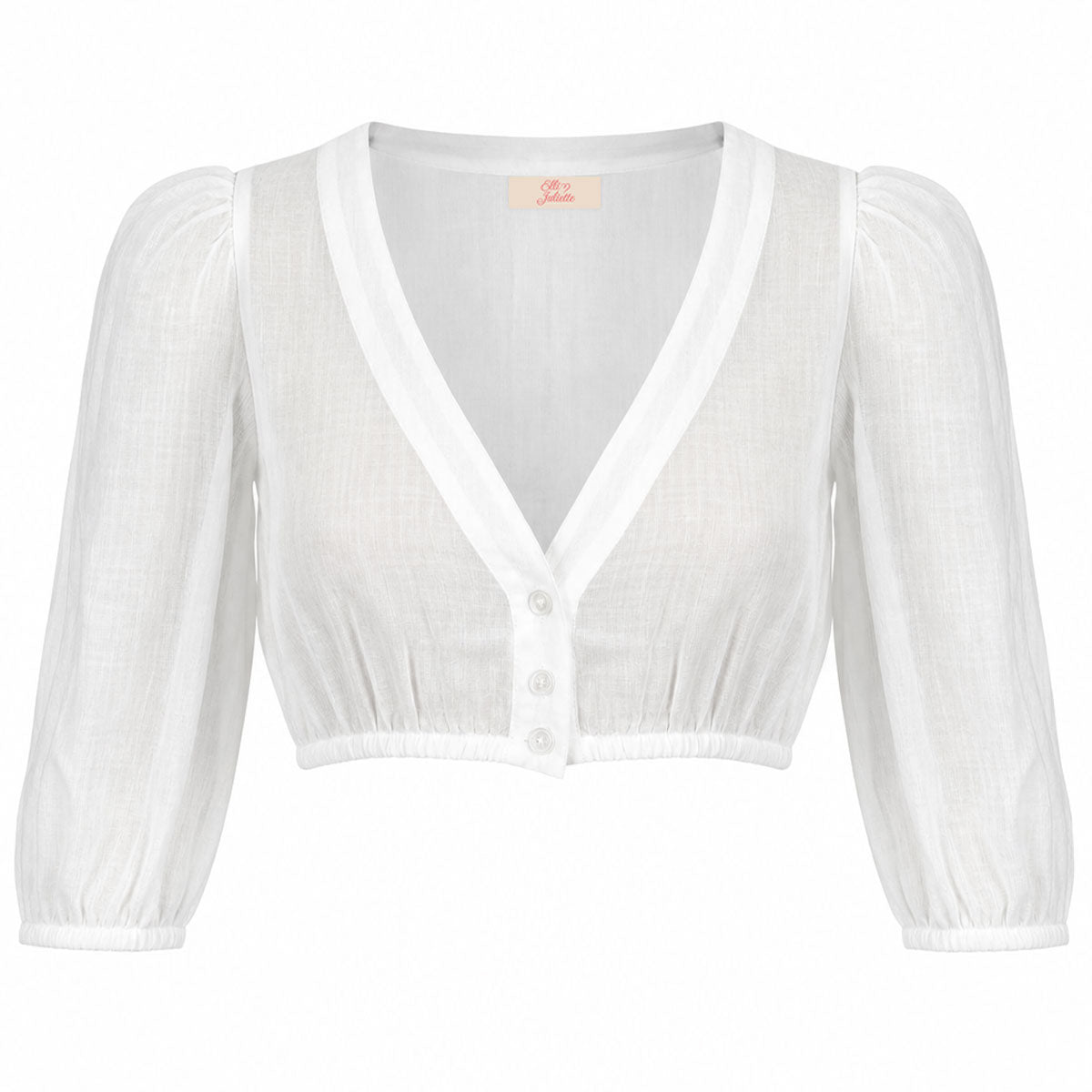 Elli & Juliette Dirndlbluse Vega Weiß Halbarm