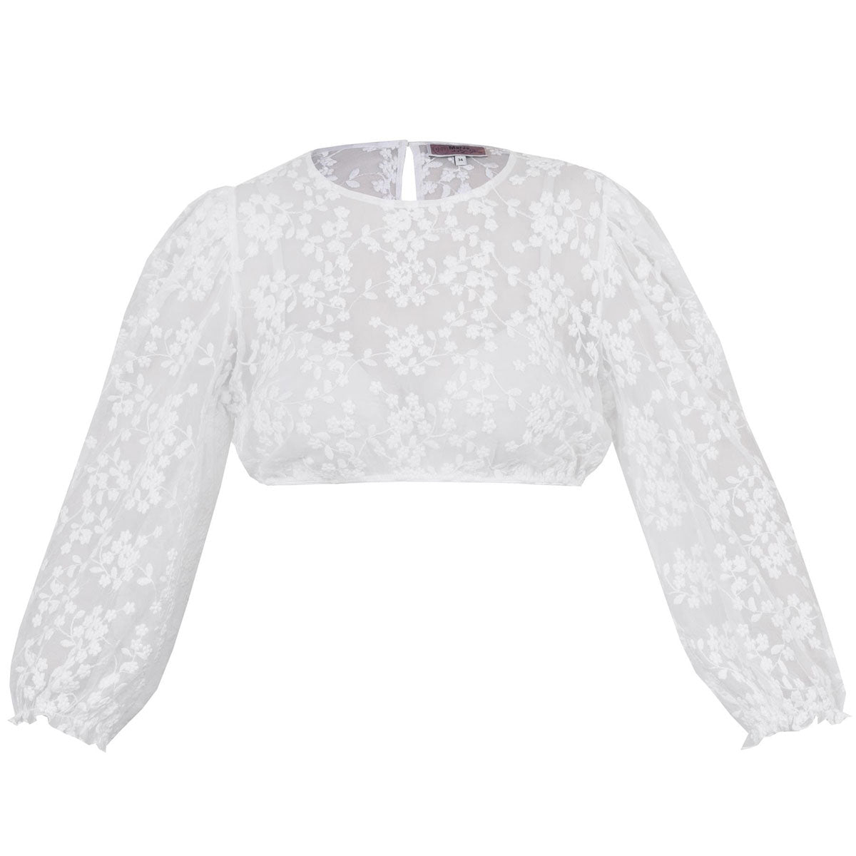 MarJo Dirndlbluse Kammerstein Weiß Dreiviertelarm Puffärmel - Datschi Trachten