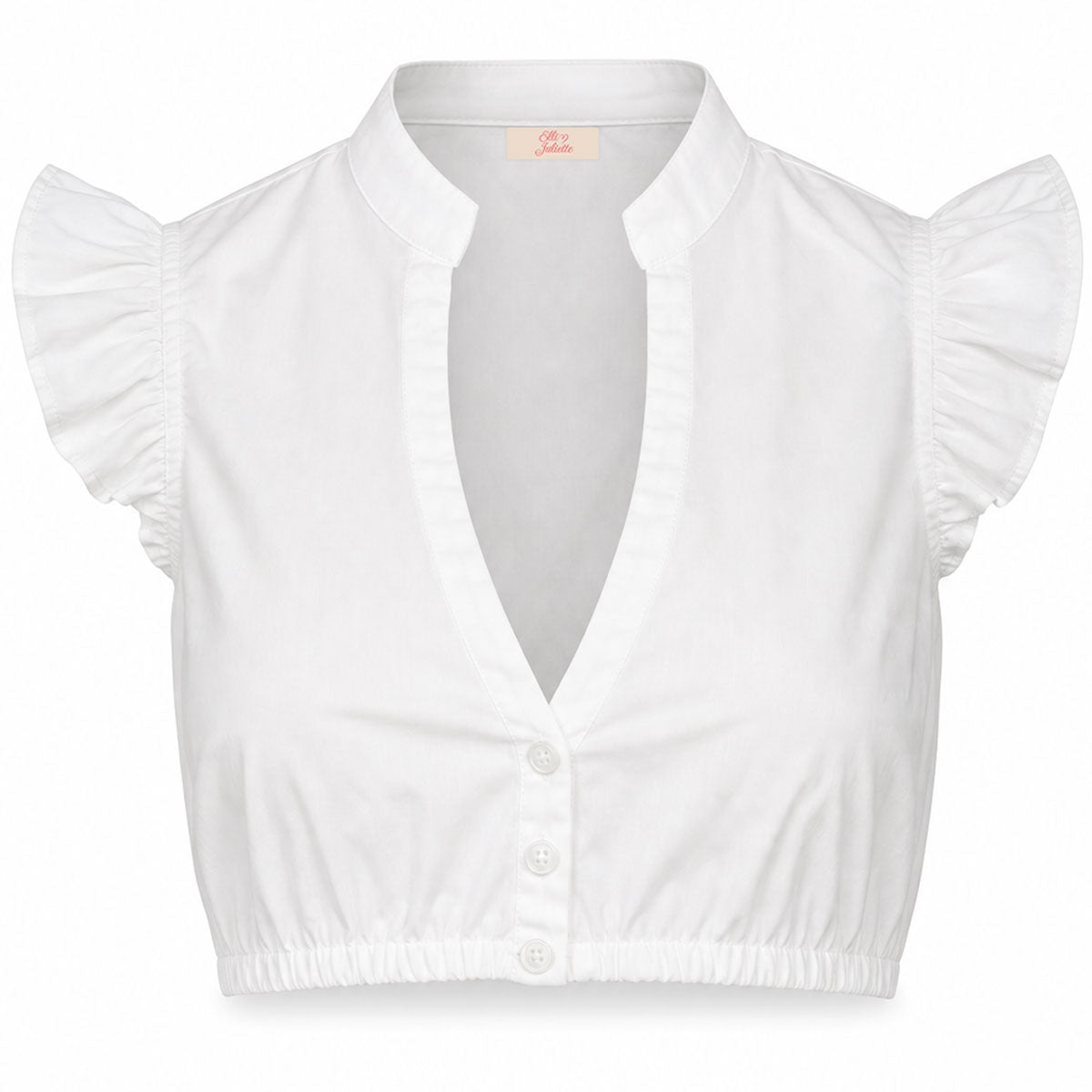 Elli & Juliette Dirndlbluse Lyra Weiß Flügelarm