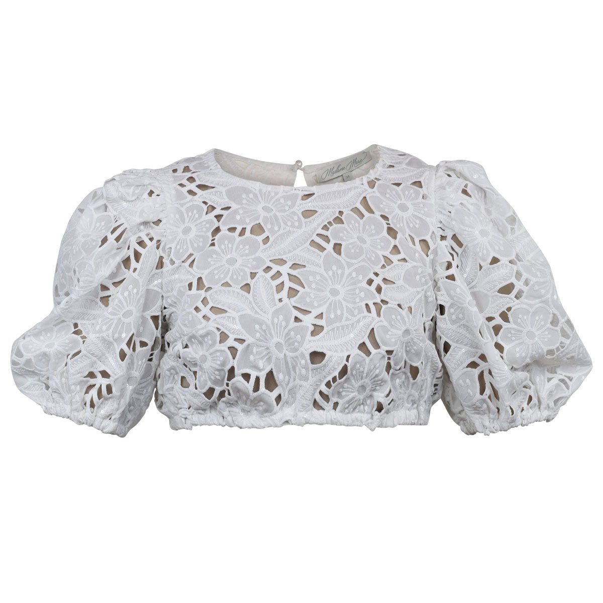 Madame Marie Dirndlbluse Sorelia Off White Halbarm Puffarm