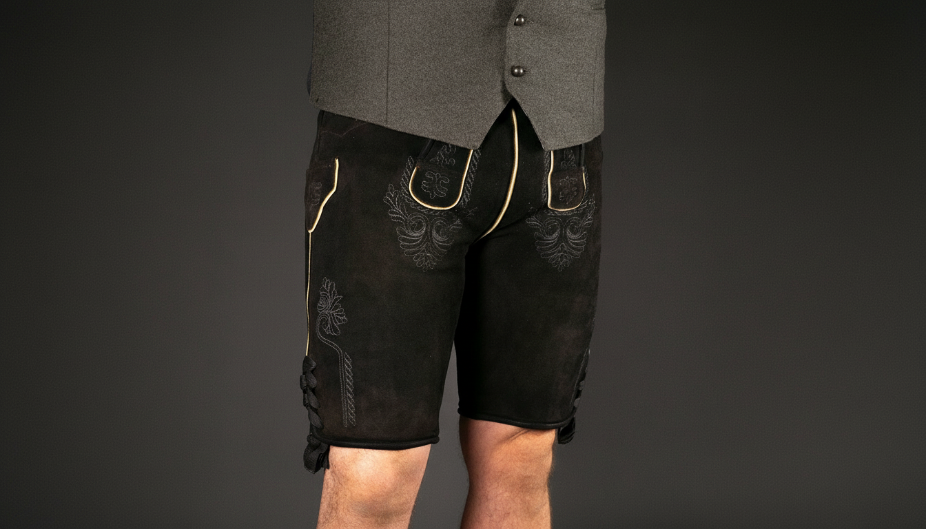 Datschi Trachten Lederhose Eugen Braun Anthrazit