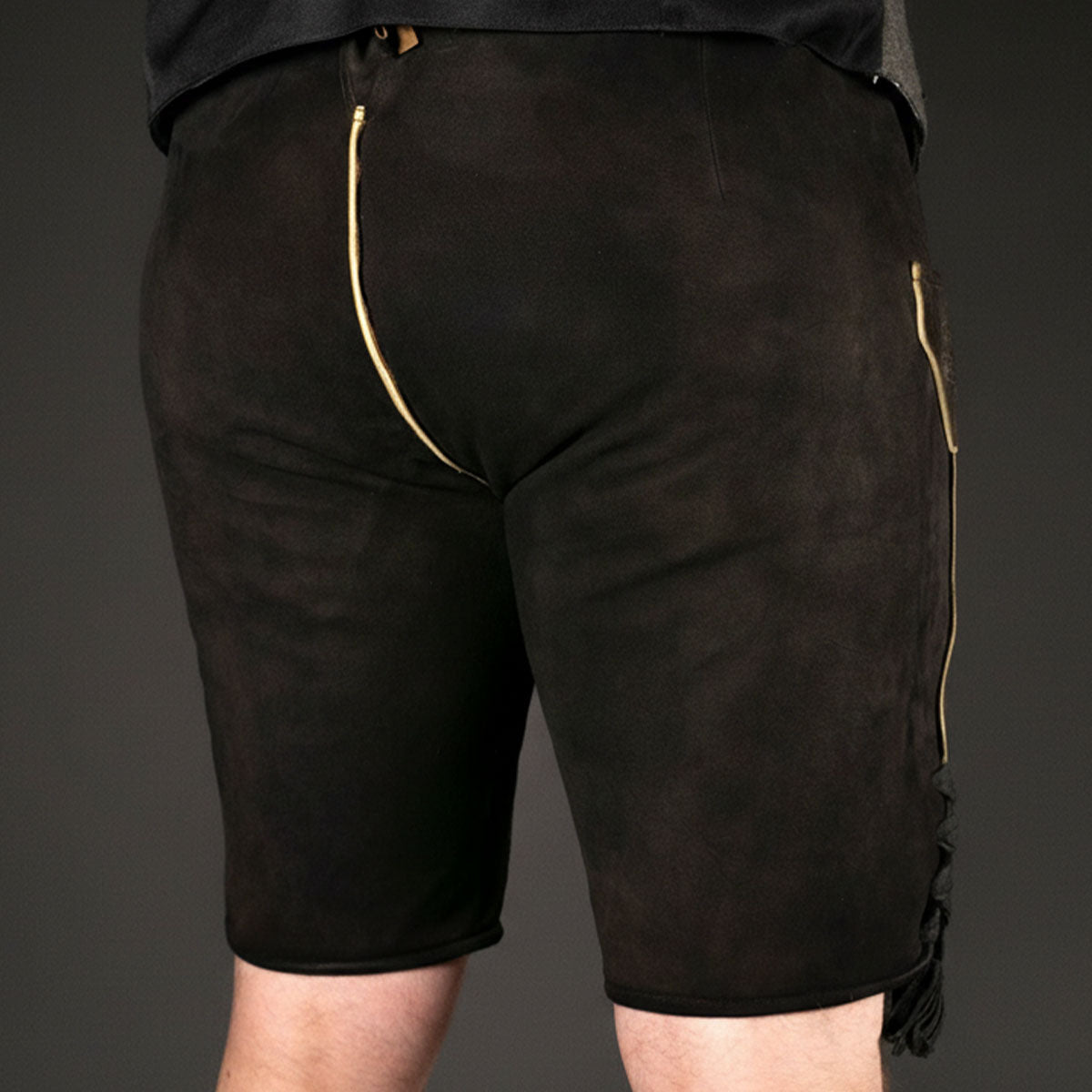 Datschi Trachten Lederhose Eugen Braun Anthrazit