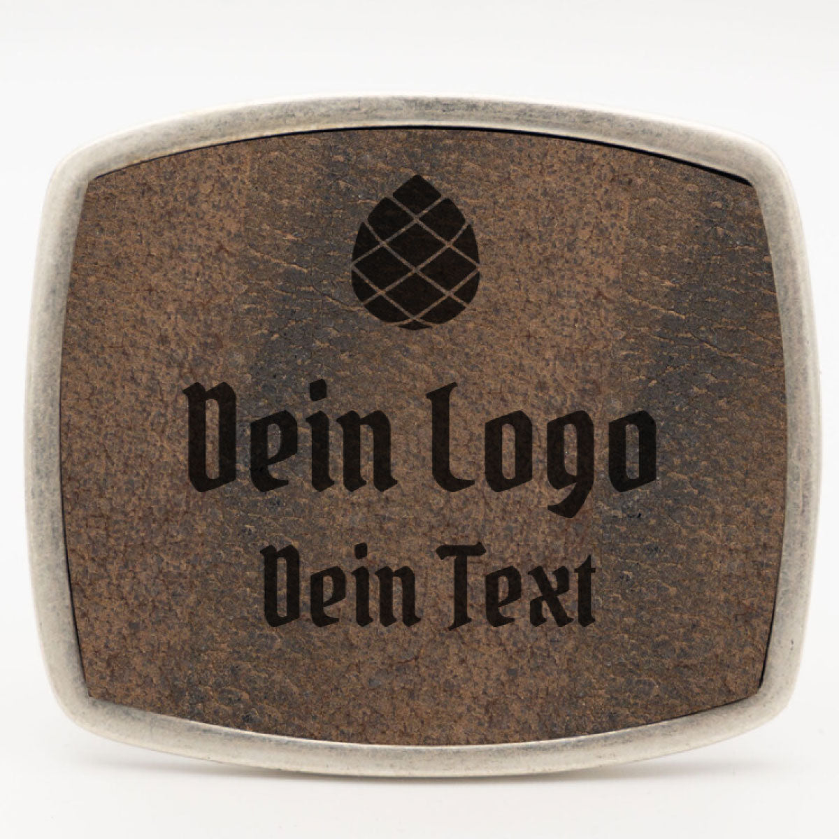 Gürtelschnalle mit eigenem Logo Silber Antik ab 1 Stk.