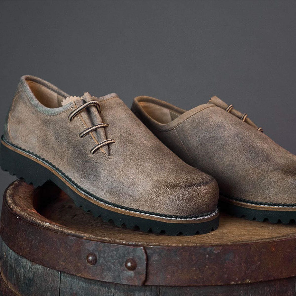 MeiSchua! Haferlschuhe Nik Seitliche Schnürung Braun - Datschi Trachten