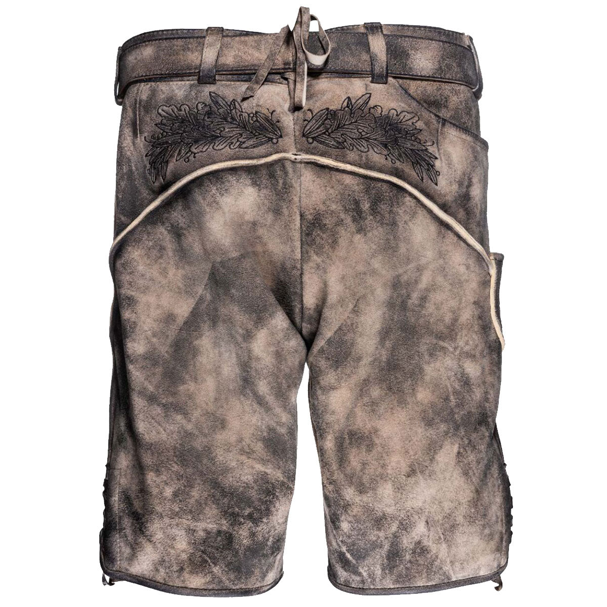 Himmel Arsch und Zwirn Lederhose König Watzmann Nappato Marmor Schwarz