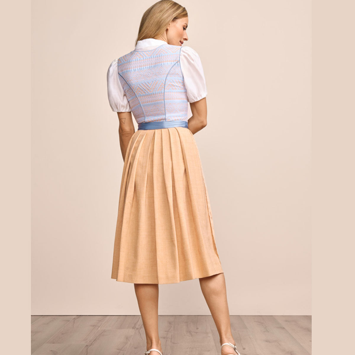 Krüger Dirndl Liese Blau Reißverschluss 70cm