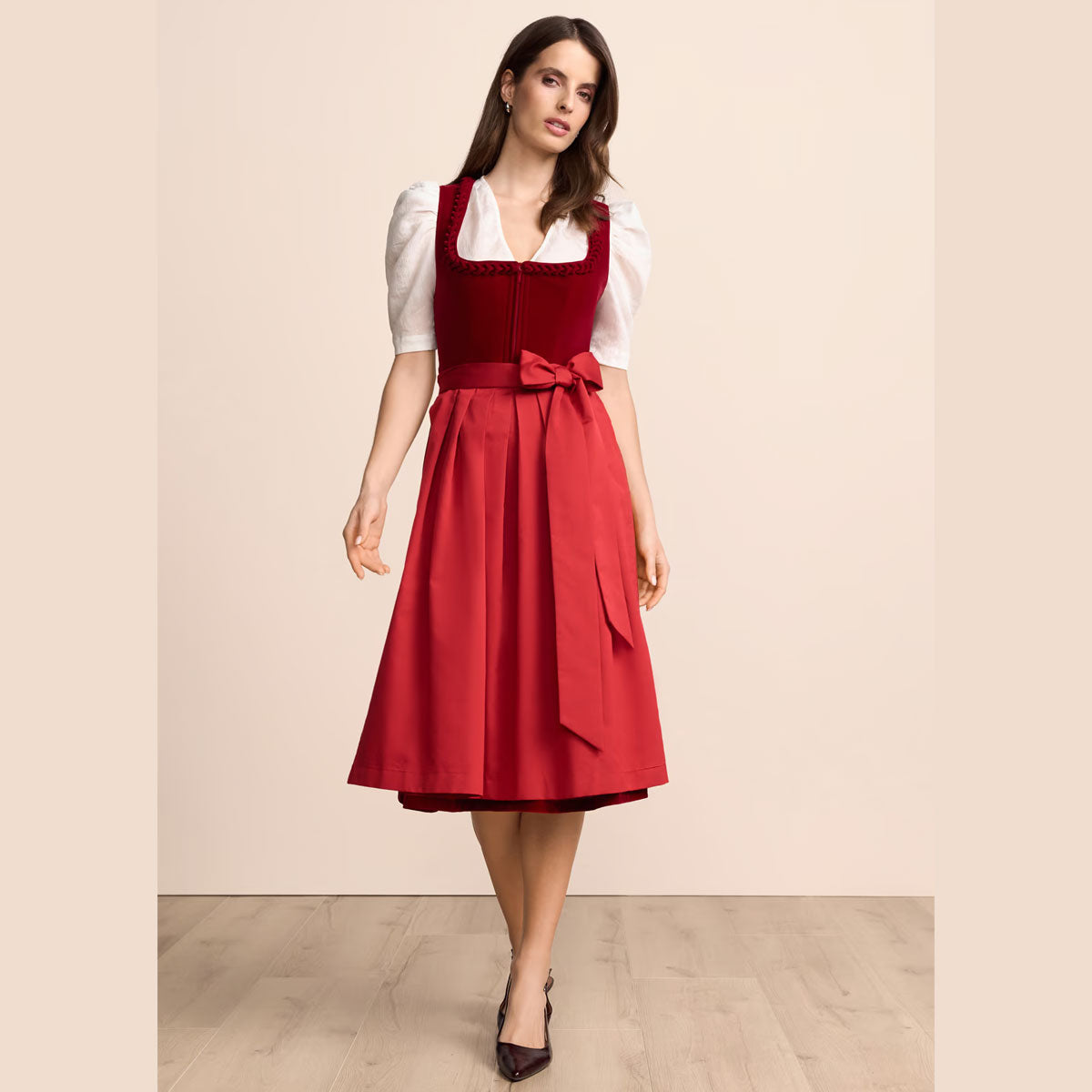 Krüger Dirndl Ylina Rot Samt 70cm