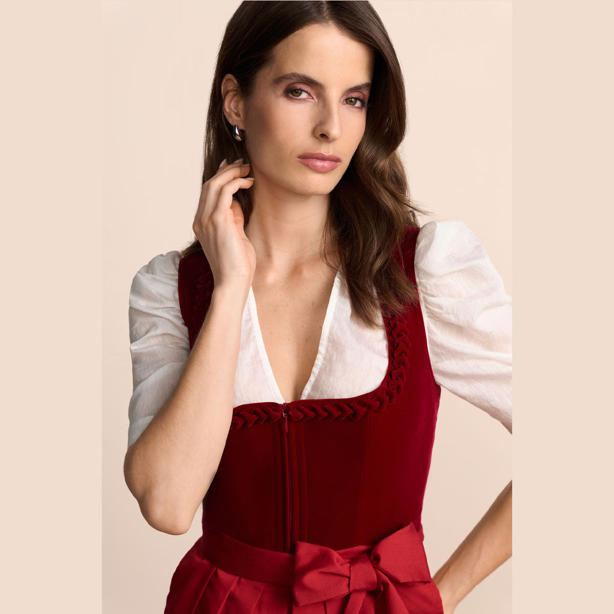 Krüger Dirndl Ylina Rot Samt 70cm