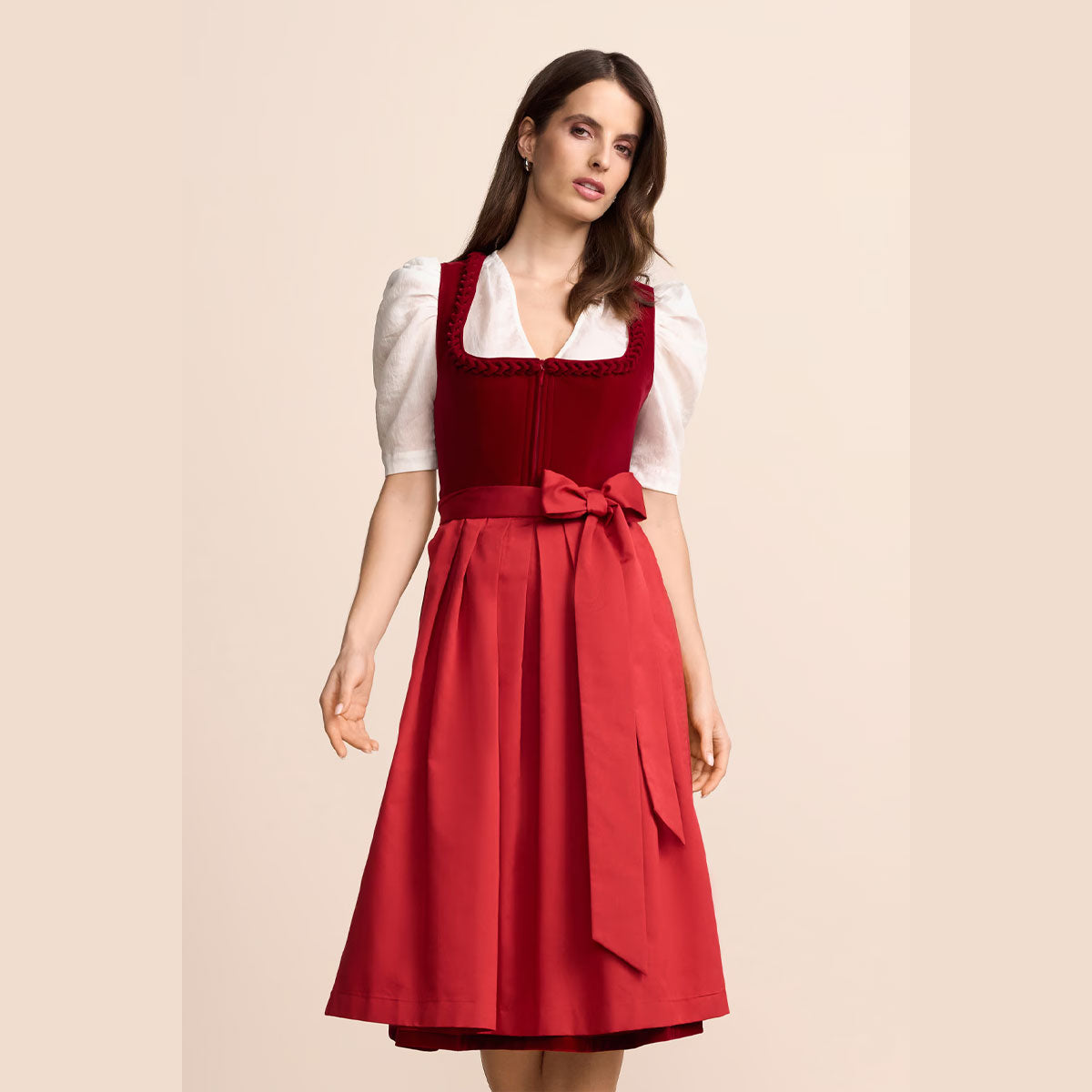 Krüger Dirndl Ylina Rot Samt 70cm