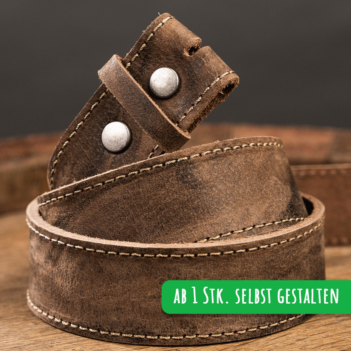 Ledergürtel mit eigenem Logo Selbst Gestalten ab 1 Stk.