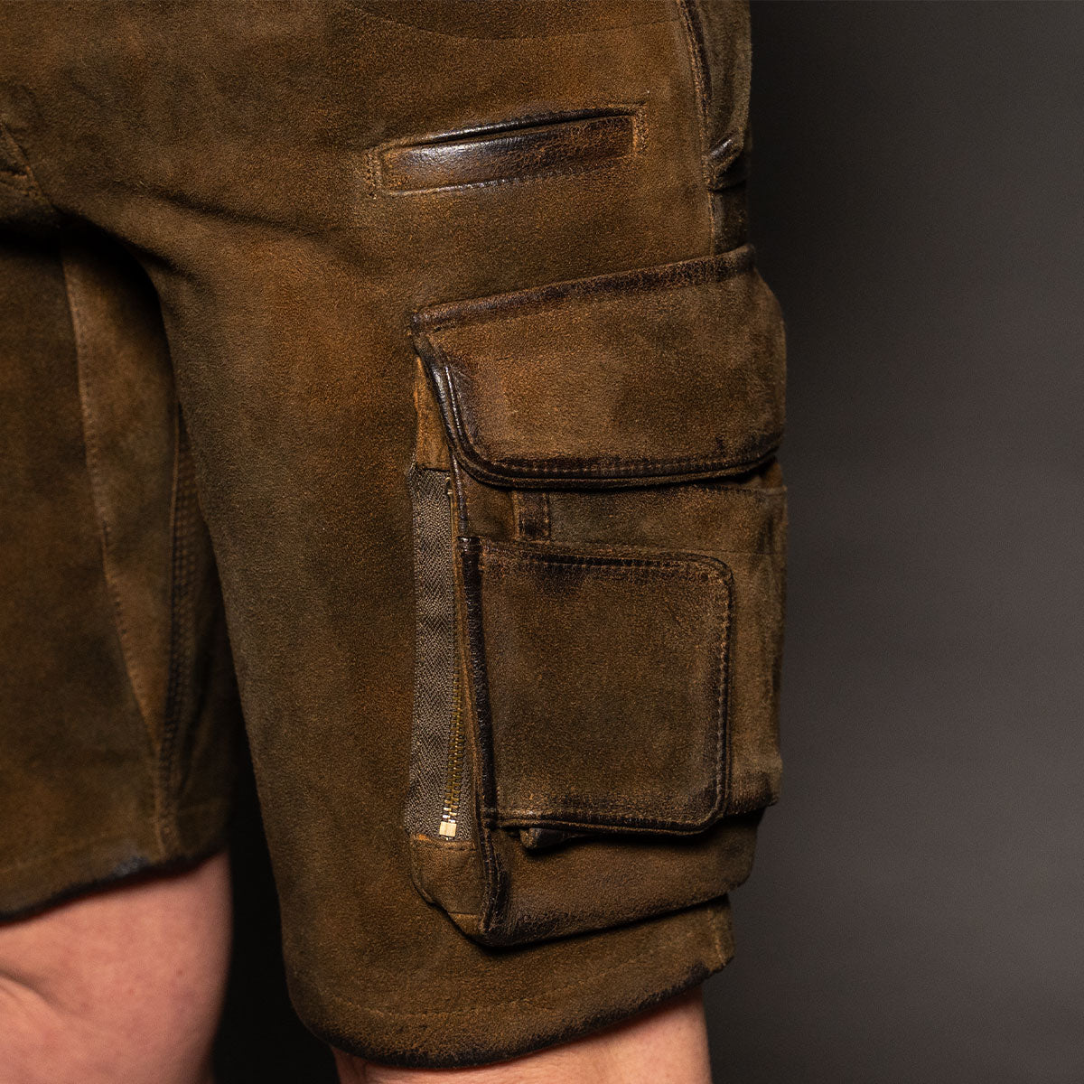 Datschi Trachten Damen Arbeits Lederhose Vroni Braun Wildbock Leder