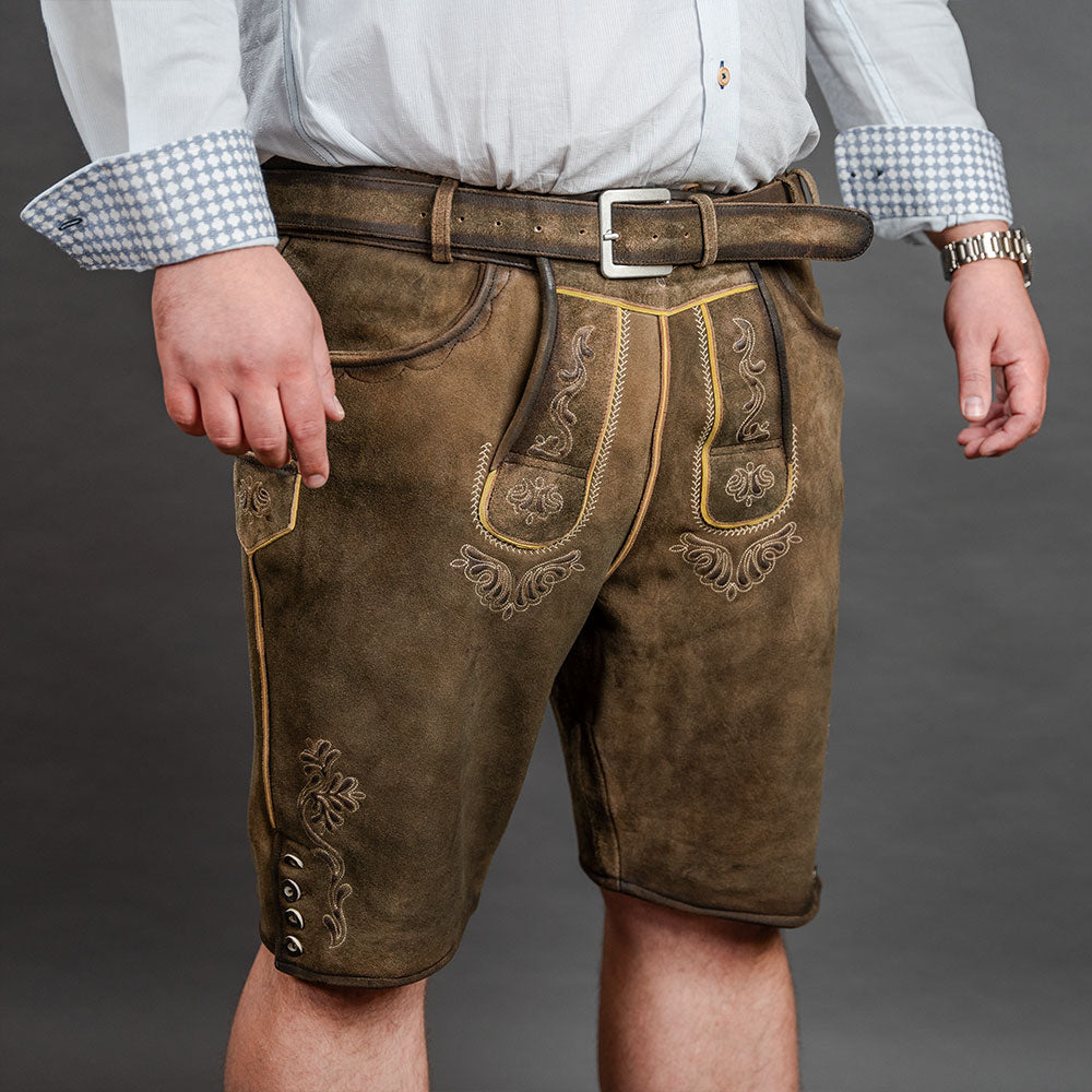 Datschi Trachten Lederhose Sigmund Braun - Datschi Trachten