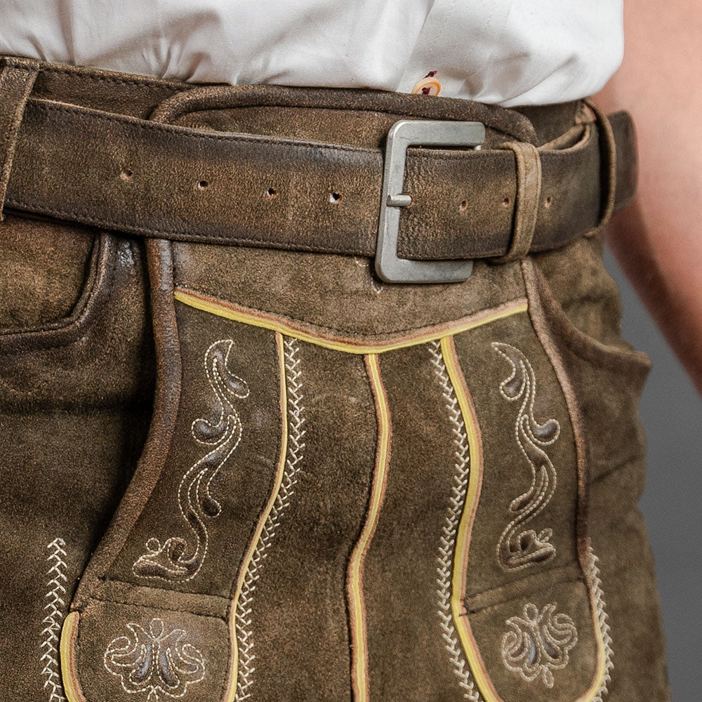 Datschi Trachten Lederhose Sigmund Braun - Datschi Trachten