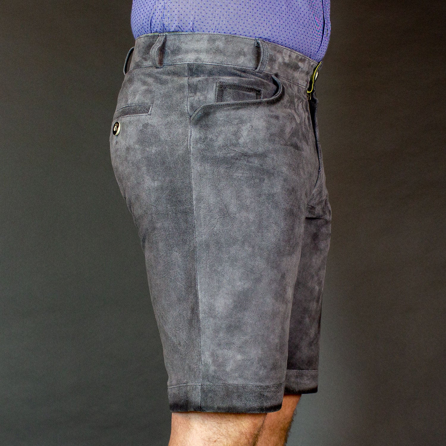 Datschi Trachten Lederhose Ludwig 2 Grau - Datschi Trachten