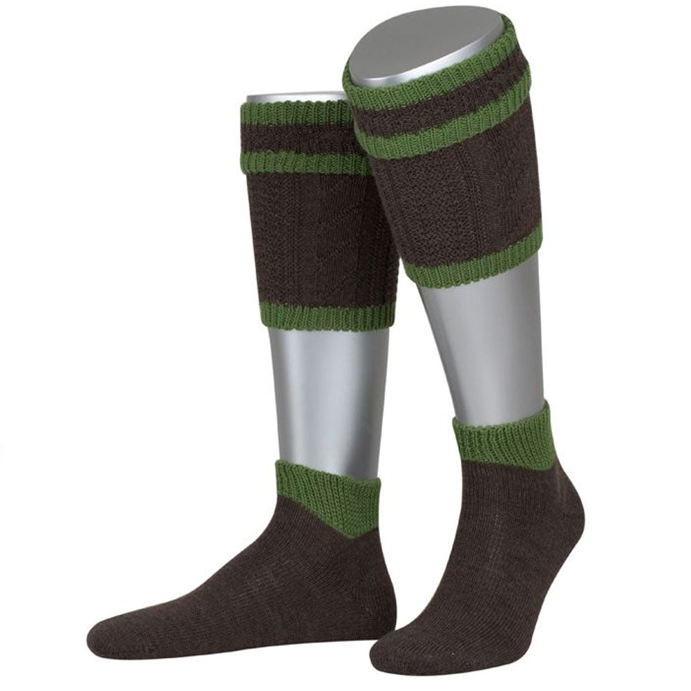 Loferl Loden Tweed Braun Apfelgrün 2-teilig