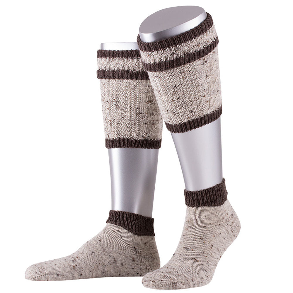 Loferl Loden Tweed Natur Meliert Braun 2-teilig