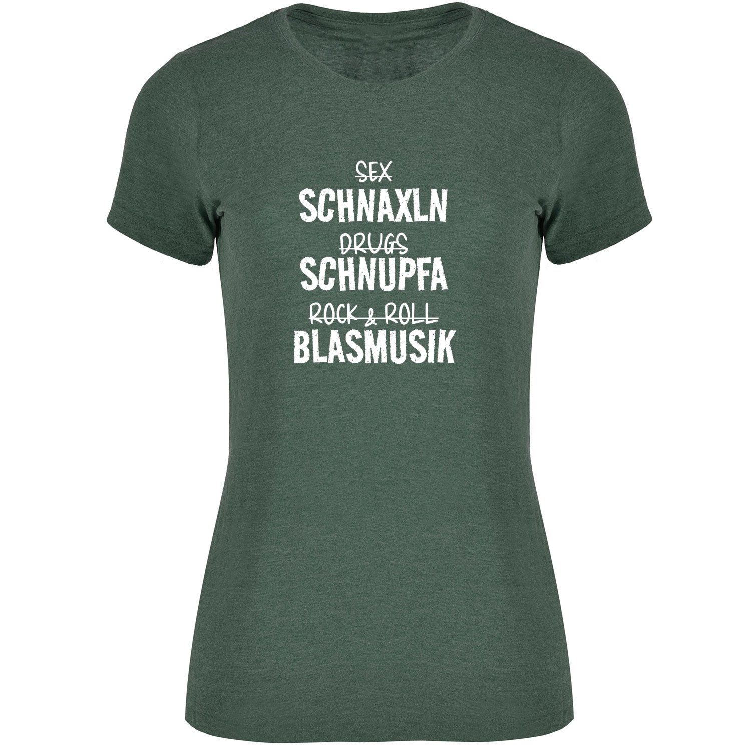 Schnaxln Schnupfa Blasmusik Damen Tshirt - Datschi Trachten