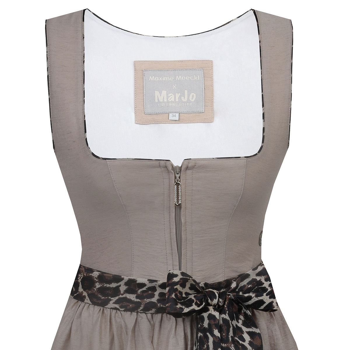 MarJo Dirndl Solea Leo Beige 65cm Kollektion Maxime Möckl