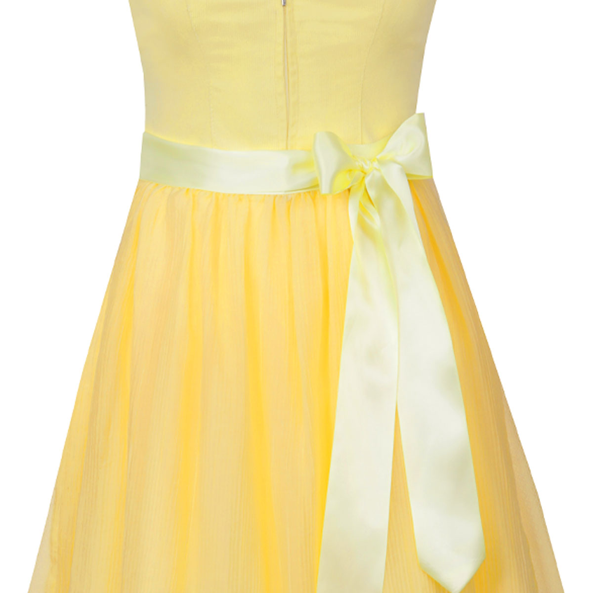 MarJo Dirndl Hofstetten Zitrone Reißverschluss 65 cm - Datschi Trachten