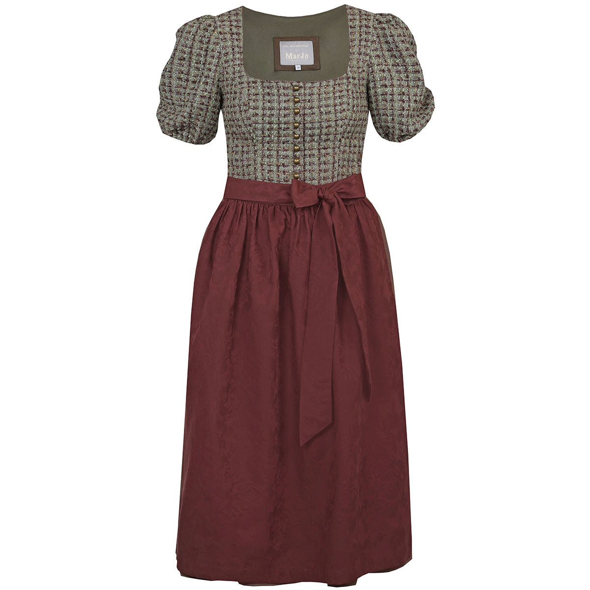 MarJo Dirndl Orchard Olive Halbarm 75cm Kollektion Ms_Wunderbar