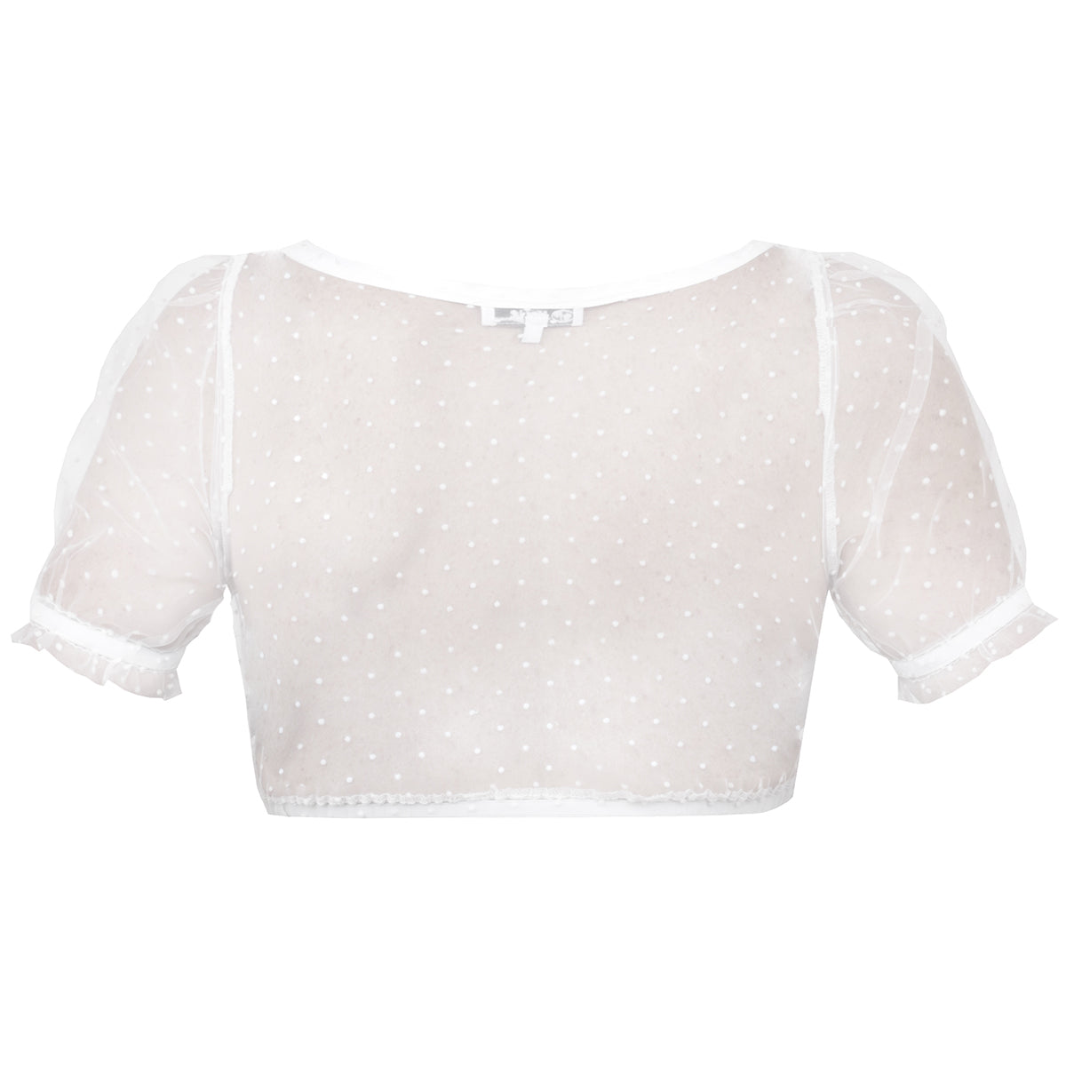 MarJo Dirndlbluse Bruckmühl Off white Kurzarm Herzausschnitt