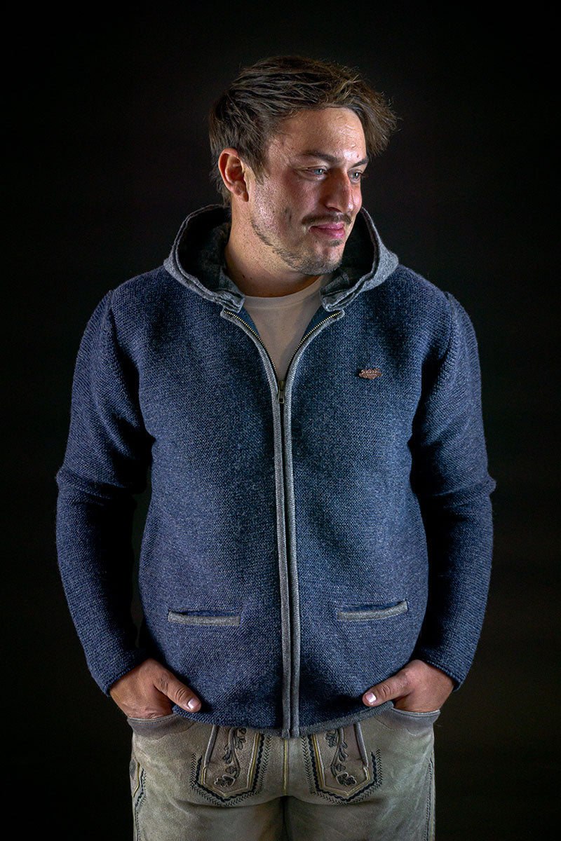 kapuze trachten strickjacke grÃ¼n