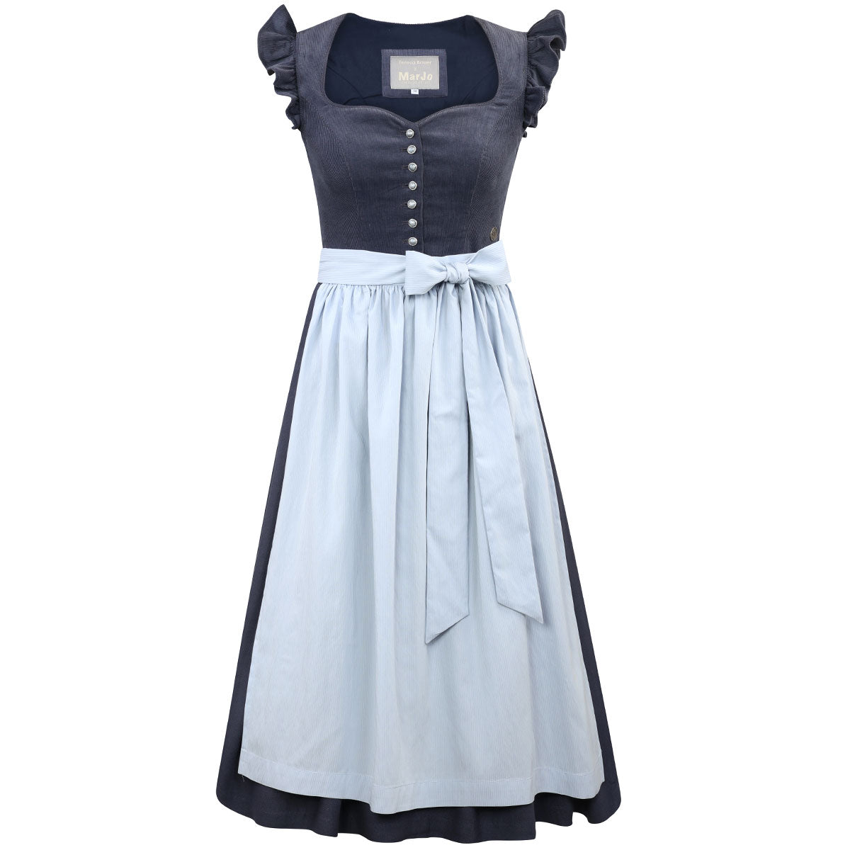 Teresa Bauer x MarJo Dirndl Navy Bloom 70 cm Marine Kollektion 2026