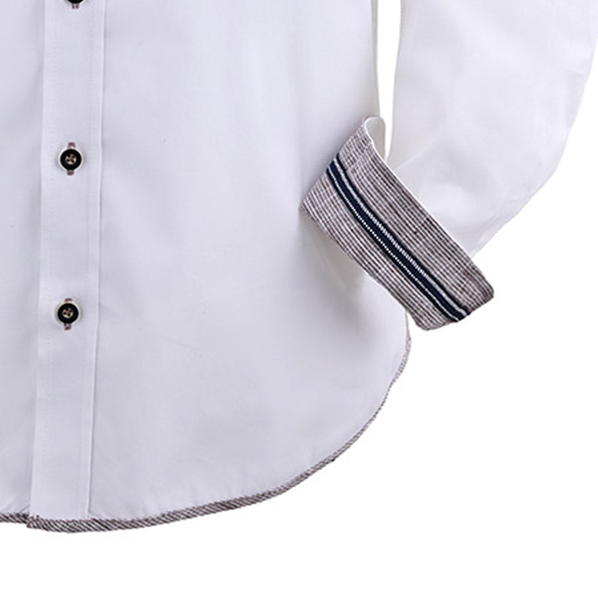 Trachtenhemd Weiss Rot Stehkragen