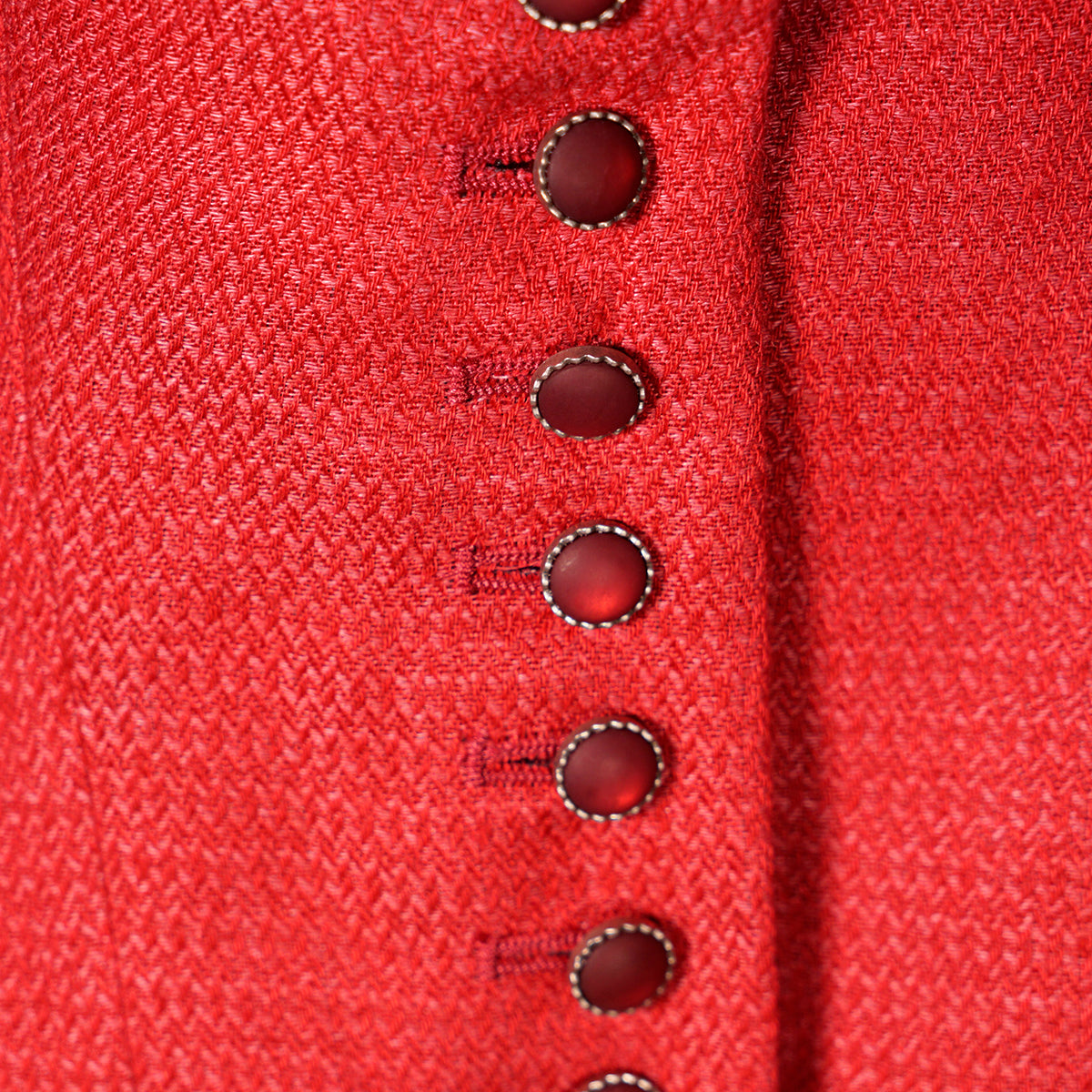 Wenger Dirndl Eileen Rot Knopfleiste 70cm
